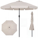 10 FT Scalloped Patio Umbrella with Push Button Tilt