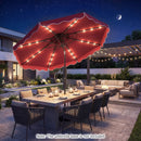 10 FT Solar LED Patio Umbrella for Deck and Pool