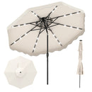 10 FT Solar LED Patio Umbrella for Deck and Pool