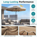 10 FT Solar LED Patio Umbrella for Deck and Pool