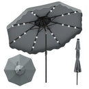 10 FT Solar LED Patio Umbrella for Deck and Pool