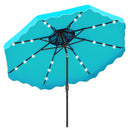 10 FT Solar LED Patio Umbrella for Deck and Pool
