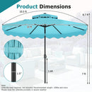 10 FT Solar LED Patio Umbrella for Deck and Pool