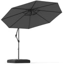 10 Feet Offset Hanging Umbrella with Base Patio Cantilever Umbrella with Tilt