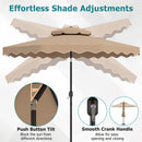 10 Ft Patio Umbrella with Push Button Tilt and Crank