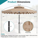 10 Ft Patio Umbrella with Push Button Tilt and Crank