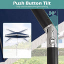 10 Feet Solar Patio Umbrella with 24 LED Lights for Yard