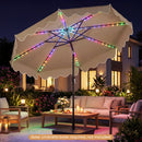 10 Ft Solar Patio Umbrella with LED Lights