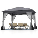 10 X 12 FT Patio Gazebo with Netting Walls with 4 Sandbags