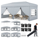 10 X 20 Feet Pop up Canopy Tent Instant Setup with 6 Sidewalls