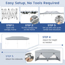 10 X 20 Feet Pop up Canopy Tent Instant Setup with 6 Sidewalls