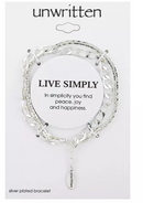 Unwritten Silver Plated Flash Plated Double Strand Bracelet