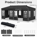 Pop Up Canopy Tent 10x20 FT with 6 Sidewalls