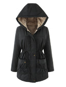 Medium To Long Loose Casual Cotton Jacket For Women