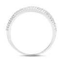 0.46 Carat Genuine White Diamond 14K White Gold Ring (F-G Color, SI Clarity)