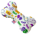 Pet and Dog Plush Heart or Bone Toy, "Mardi Gras Group"