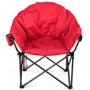 Oversized Folding Camping Moon Chair with Cup Holder