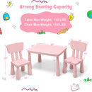 2-in-1 Kids Furniture Set: Twin Bed Frame & 3-Piece Activity Play Table and Chair Set