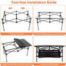 Folding Camping Table Portable Lightweight Aluminum Roll-up Picnic BBQ Desk with Carrying Bag Heavy Duty Outdoor Beach Backyard Party Patio