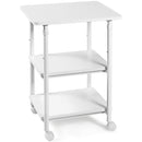 3-tier Adjustable Printer Stand with 360° Swivel Casters