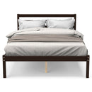 Full Size Bed frame Foundation with Solid Wooden Slat Suppor