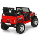 12V Kids Electric Ride On Truck with Remote Control and Operation Lever-Red