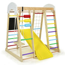 Indoor Playground Climbing Gym Wooden 8-in-1 Climber Playset for Children