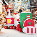 11.5 FT Christmas Inflatables Train Blow Up Santa Claus Driving Train