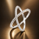 S925 Sterling Silver Moissanite Ring Size 8