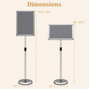 11x17 Adjustable Height Sign Holder Stand with Snap Frame