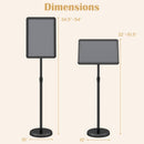 11x17 Adjustable Height Sign Holder Stand with Snap Frame