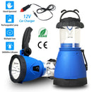 Camping Light Hand Crank Hiking Emergency Spotlight Lantern Lamps w/ Car Charger