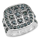 2.60 Carat Genuine Blue Sapphire .925 Sterling Silver Ring