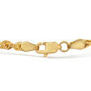 Men's Solid 10K Yellow Gold 3.2mm Light Rope Chain Necklace