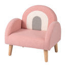 Kids Armchair with Comfy Backrest and Armrests-Pink