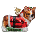 Holly Hat Corgi Puppy Ornament