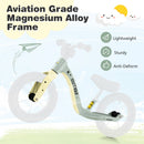 12-Inch Balance Bike with Adjustable Seat and Rotatable Handlebar for Over 36 Months Old