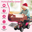 12V Battery Powered Kids Ride on Excavator with Adjustable Arm and Bucket