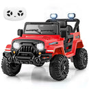 12V Kids Ride on Truck Car with Remote Control Threaded Wheels and 3 Speeds
