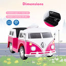12V Ride On Car Licensed Volkswagen Ride-on Bus with Cup Holder and LED Headlights for 3+ Years Old