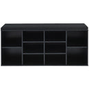 10-Cube Organizer Shoe Storage Bench with Cushion for Entryway