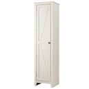 Linen Tower Bathroom Storage Cabinet Tall Slim Side Organizer with Shelf