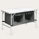 Height Adjustable Folding Camping Table-Gray