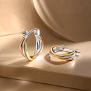 S925 Sterling Silver Earrings with Platinum, Rose Gold, and Gold Plating for Women
