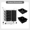12-Drawer Utility Rolling Cart with Drawers Multi-Use Storage