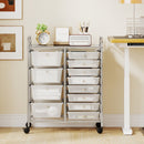 12-Drawer Utility Rolling Cart with Drawers Multi-Use Storage
