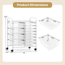 12-Drawer Utility Rolling Cart with Drawers Multi-Use Storage