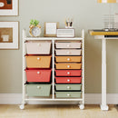12-Drawer Utility Rolling Cart with Drawers Multi-Use Storage