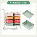 12-Drawer Utility Rolling Cart with Drawers Multi-Use Storage