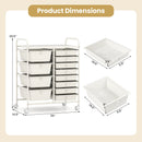 12-Drawer Utility Rolling Cart with Drawers Multi-Use Storage